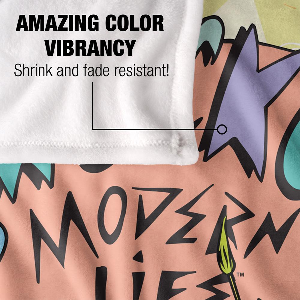 Multicoloured - Lifestyle - Rocko´s Modern Life Silky Logo Supersoft Blanket