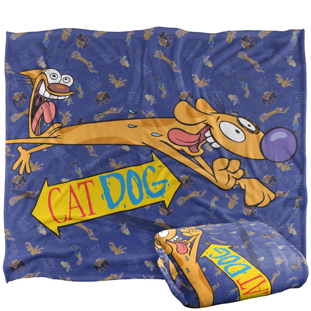 Multicoloured - Back - CatDog Silky Running Supersoft Blanket