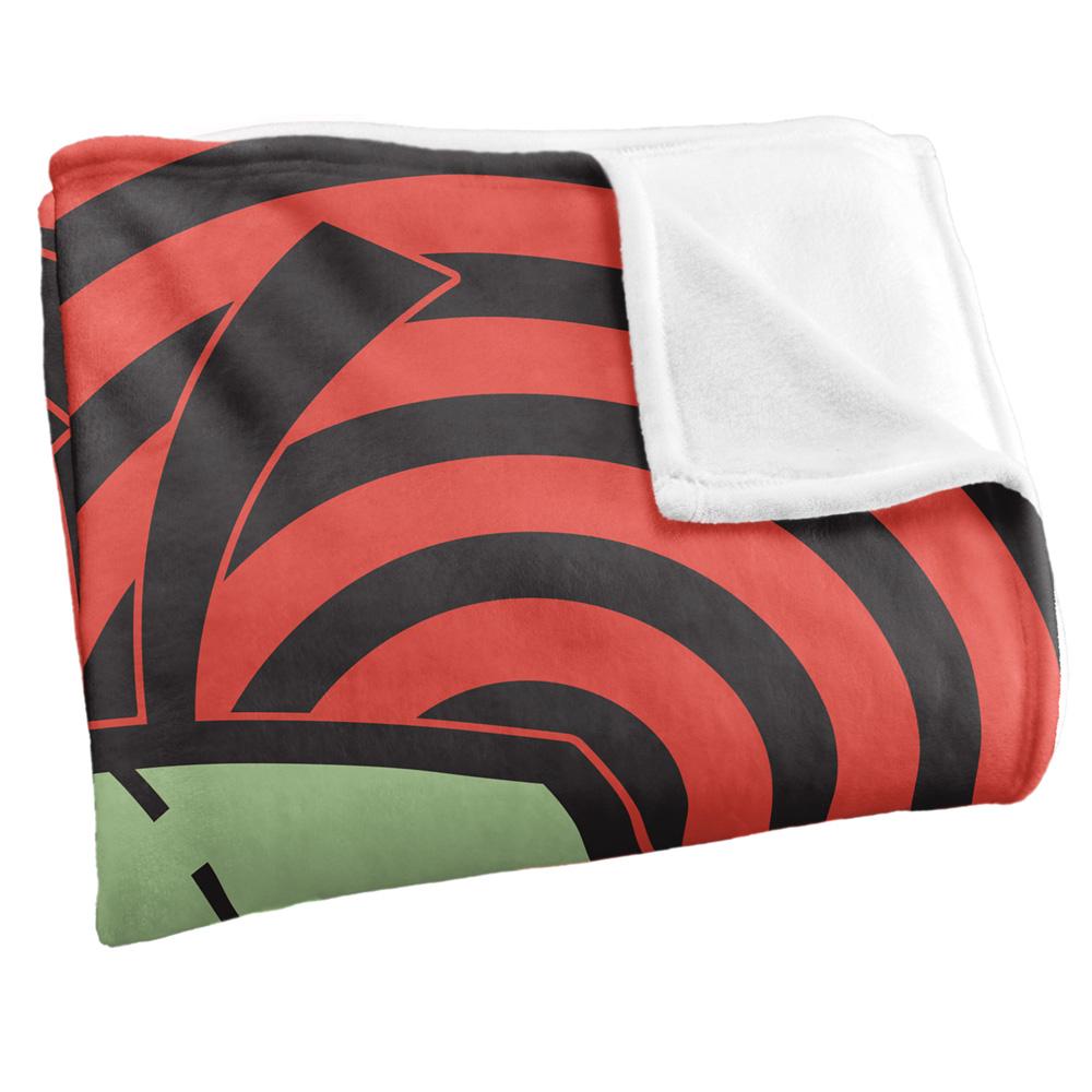 Red-Black-Green - Side - Invader Zim Silky Spiral Gir Supersoft Blanket