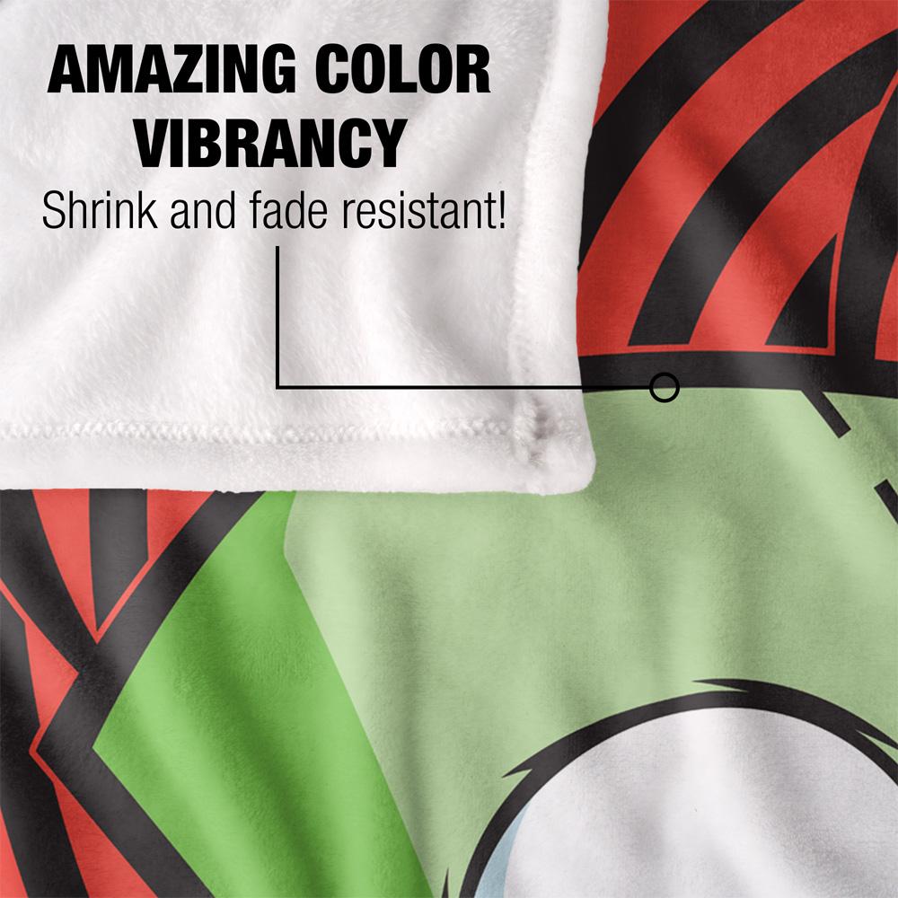 Red-Black-Green - Lifestyle - Invader Zim Silky Spiral Gir Supersoft Blanket