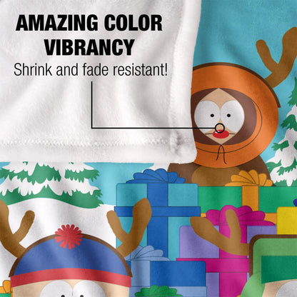 Multicoloured - Lifestyle - South Park Cartman Santa Silky Reindeer Supersoft Blanket