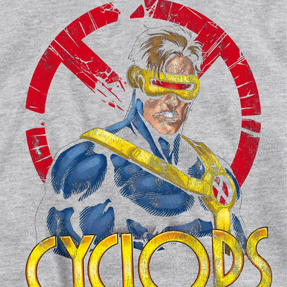 Athletic Heather - Side - X-Men Childrens-Kids Cyclops Logo Heather Pull Over Hoodie