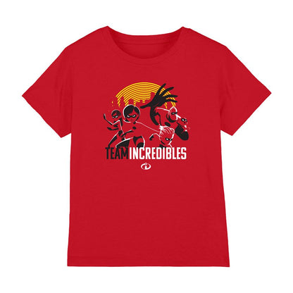Red - Front - Incredibles 2 Boys Team T-Shirt