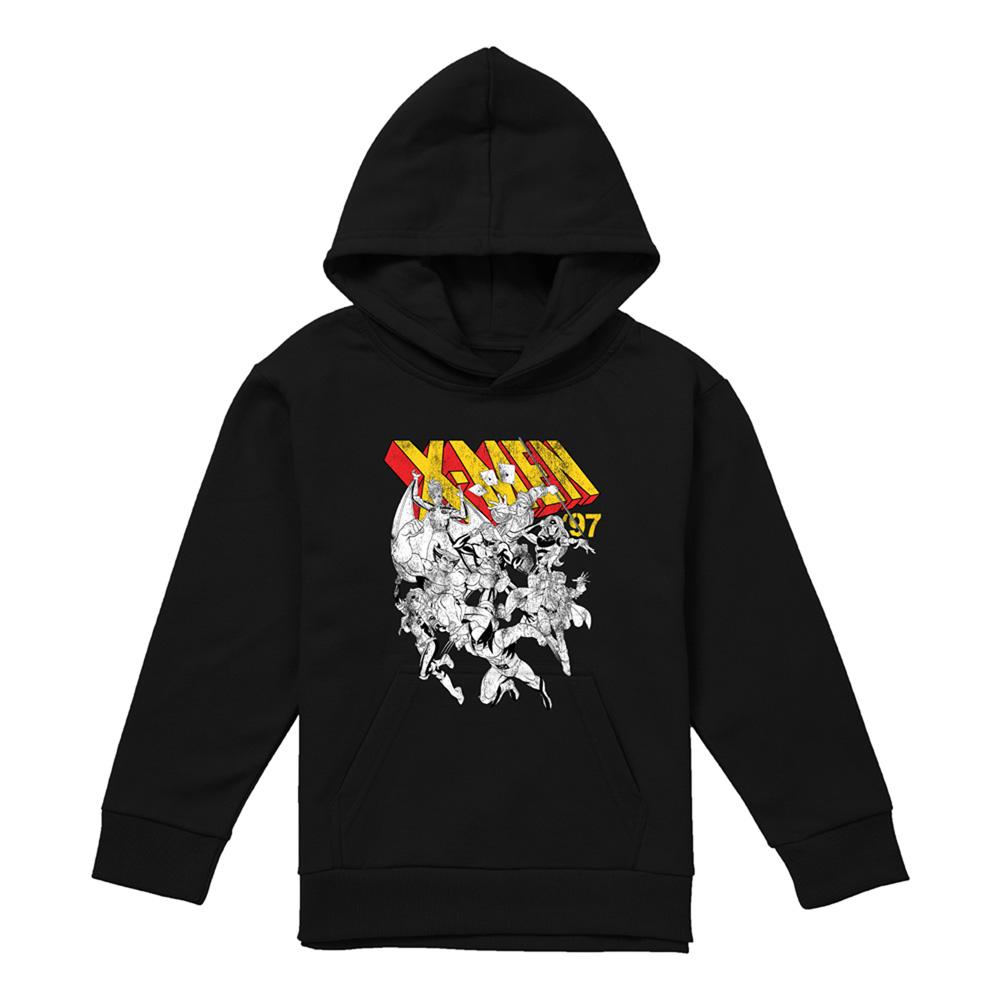 Navy - Lifestyle - X-Men Childrens-Kids Retro Team Pull Over Hoodie