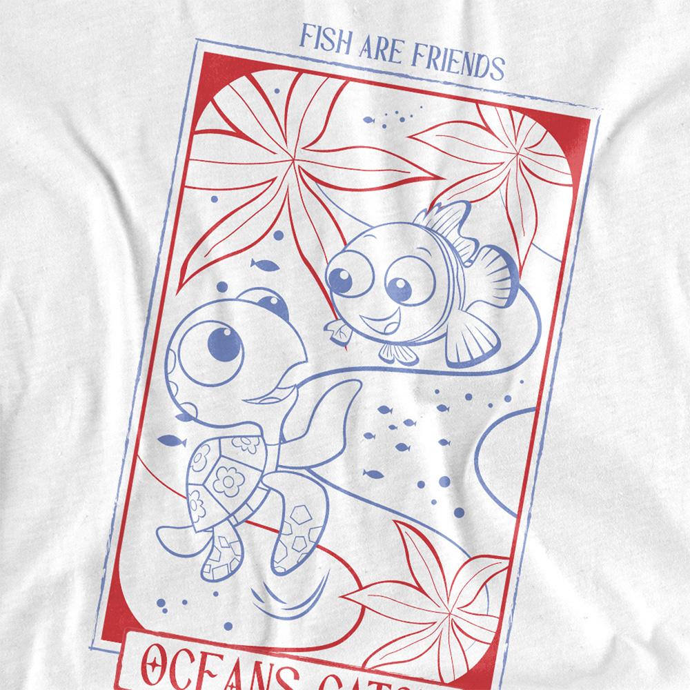 White - Back - Finding Nemo Womens-Ladies Ocean Buddies T-Shirt