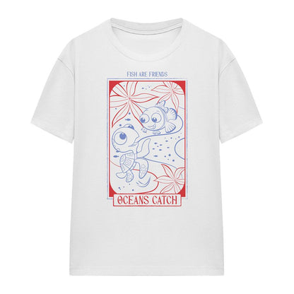 White - Front - Finding Nemo Womens-Ladies Ocean Buddies T-Shirt
