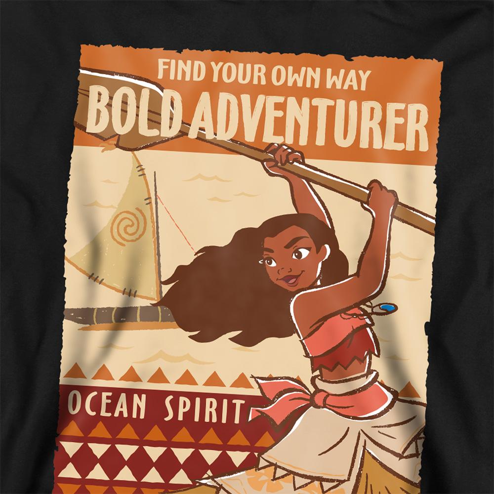 Black - Back - Moana Unisex Adult Bold Adventurer Hoodie