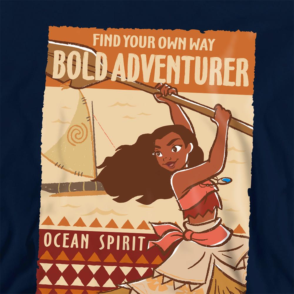 Navy - Back - Moana Unisex Adult Bold Adventurer Hoodie