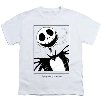White - Front - Nightmare Before Christmas Childrens-Kids 100th Anniversary Edition Jack Skellington T-Shirt