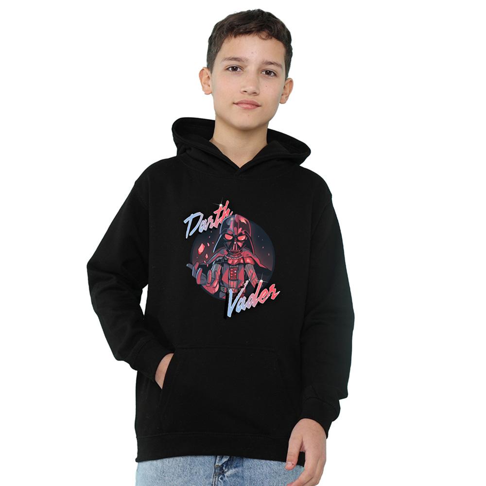 Athletic - Front - Star Wars Childrens-Kids Darth Vader Wave Heather Pullover Hoodie