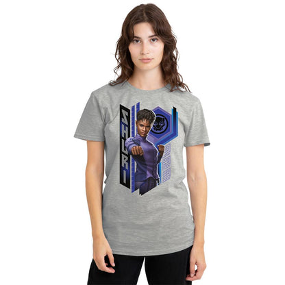 Athletic Heather - Back - Black Panther: Wakanda Forever Womens-Ladies Shuri Heather T-Shirt
