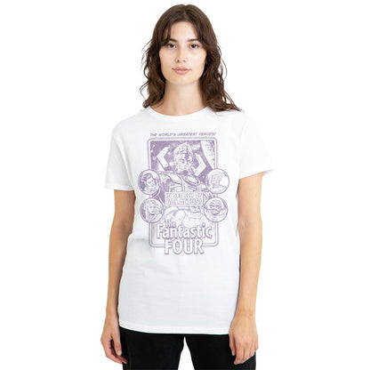 White - Lifestyle - Fantastic Four Womens-Ladies T-Shirt