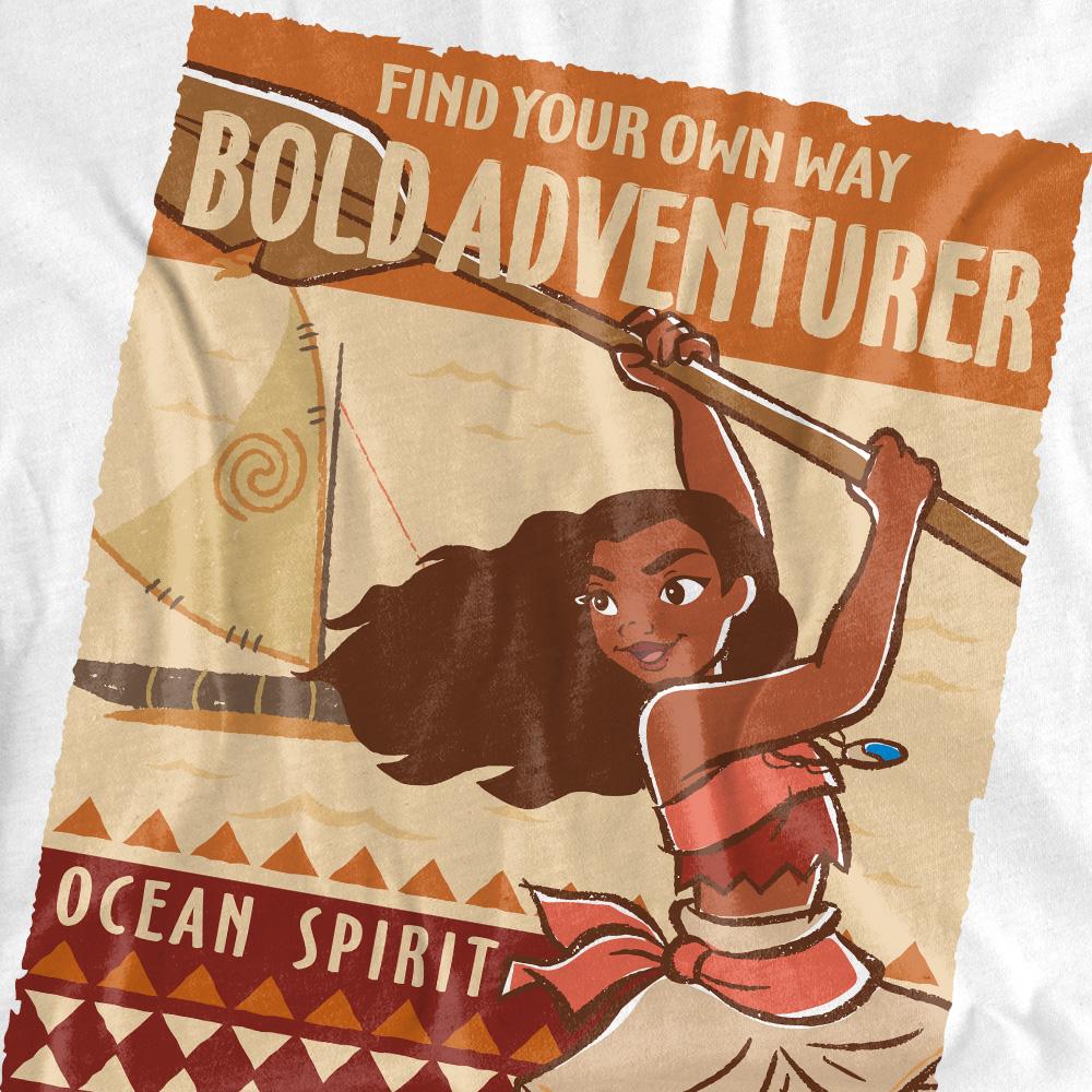 White - Pack Shot - Moana Womens-Ladies Bold Adventurer T-Shirt