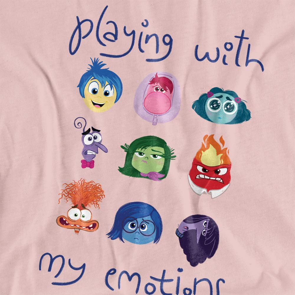 Powder Rose - Side - Inside Out 2 Womens-Ladies Playing With My Emotions T-Shirt