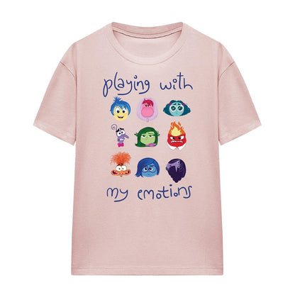 Powder Rose - Front - Inside Out 2 Womens-Ladies Playing With My Emotions T-Shirt