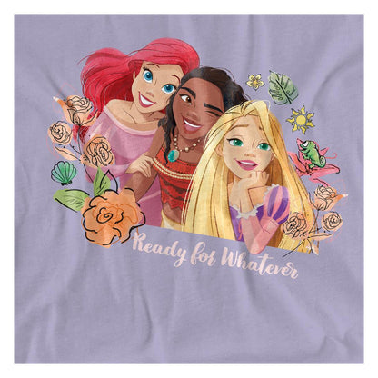 Lavender - Side - Disney Princess Womens-Ladies Ready For Whatever Ariel Moana Rapunzel T-Shirt