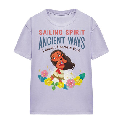 Lavender - Side - Moana Womens-Ladies Sailing Spirit T-Shirt