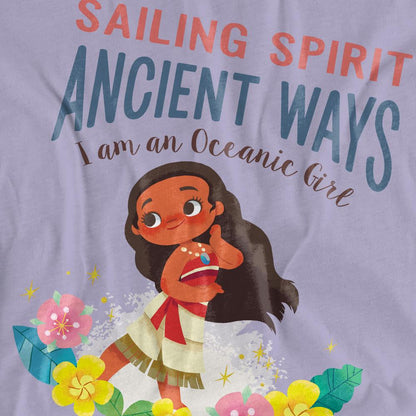 Lavender - Pack Shot - Moana Womens-Ladies Sailing Spirit T-Shirt