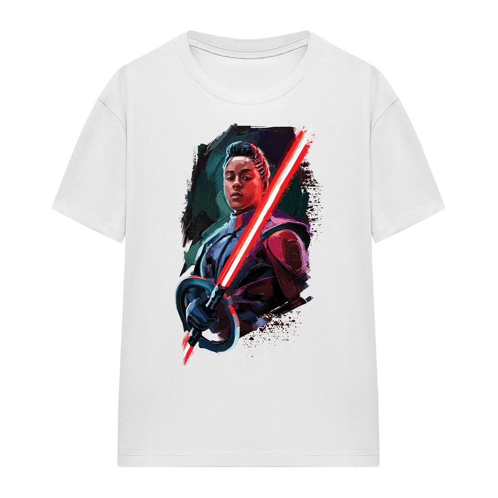 White - Side - Star Wars: Obi-Wan Kenobi Womens-Ladies Reva Painted T-Shirt