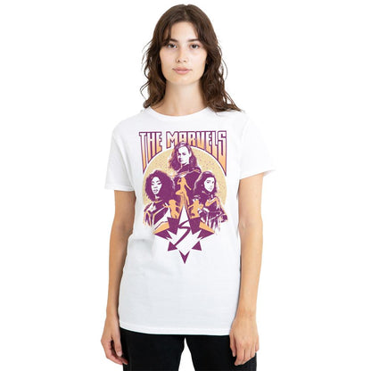 White - Front - The Marvels Womens-Ladies Quantum Heroes T-Shirt