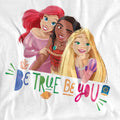White - Pack Shot - Disney Princess Womens-Ladies Be True Be You Ariel Moana Rapunzel T-Shirt