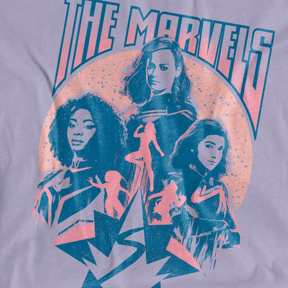 Lavender - Pack Shot - The Marvels Womens-Ladies Quantum Heroes T-Shirt