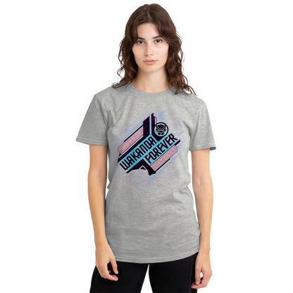 Athletic Heather - Back - Black Panther: Wakanda Forever Womens-Ladies Angled Heather T-Shirt