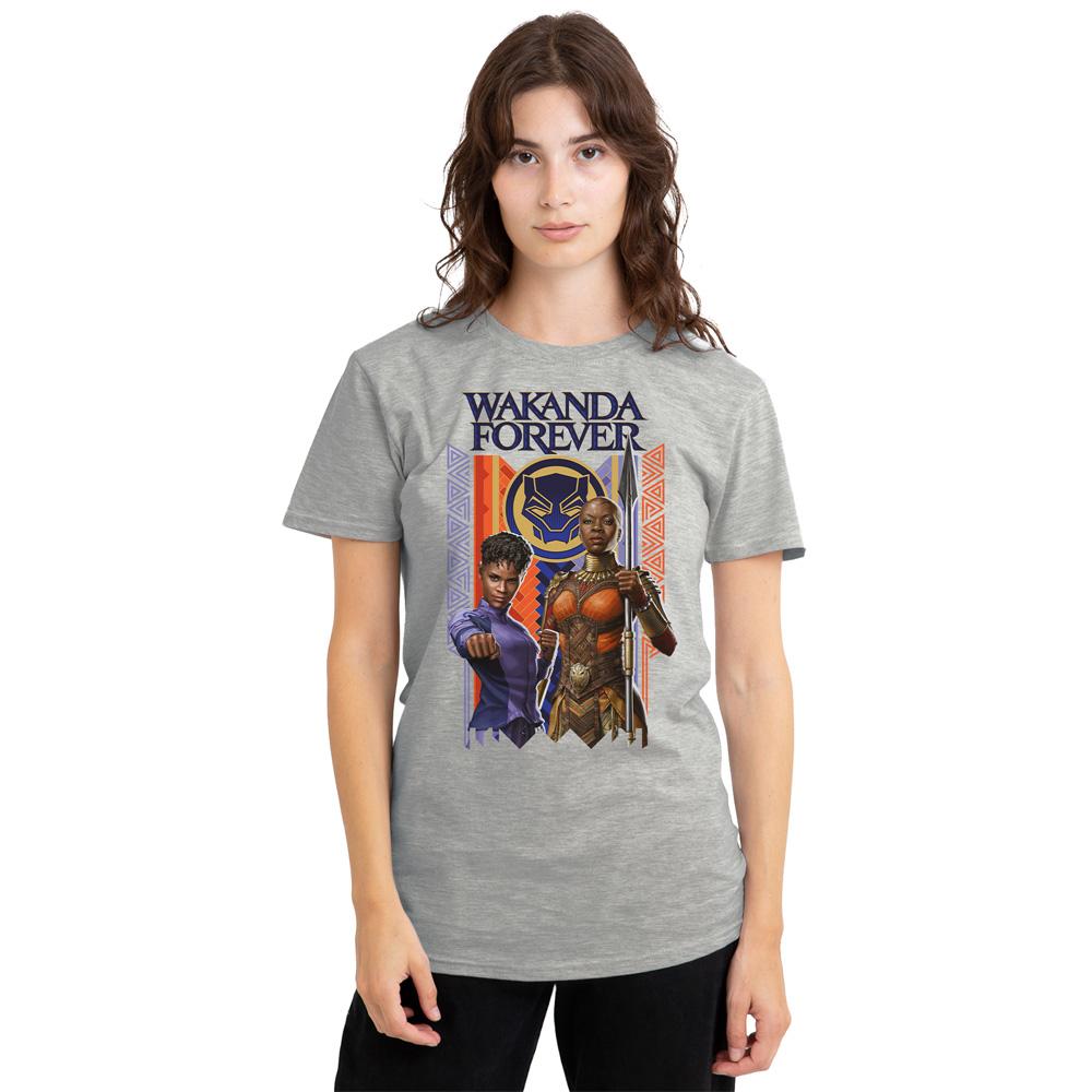 Athletic Heather - Back - Black Panther: Wakanda Forever Womens-Ladies Shuri Okoye Heather T-Shirt