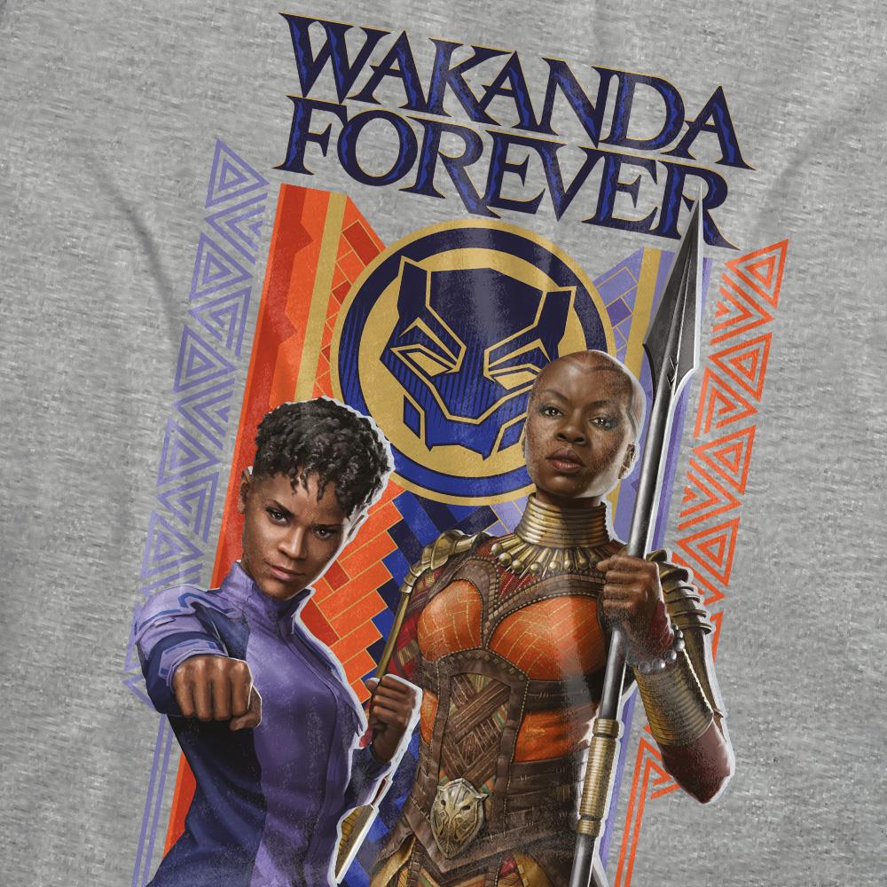 Athletic Heather - Pack Shot - Black Panther: Wakanda Forever Womens-Ladies Shuri Okoye Heather T-Shirt