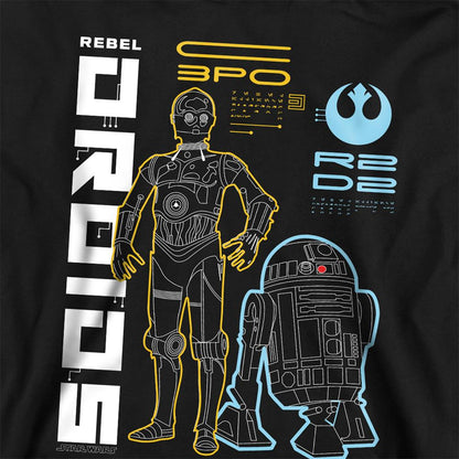 Athletic - Back - Star Wars Childrens-Kids Rebel Droids Heather Pullover Hoodie