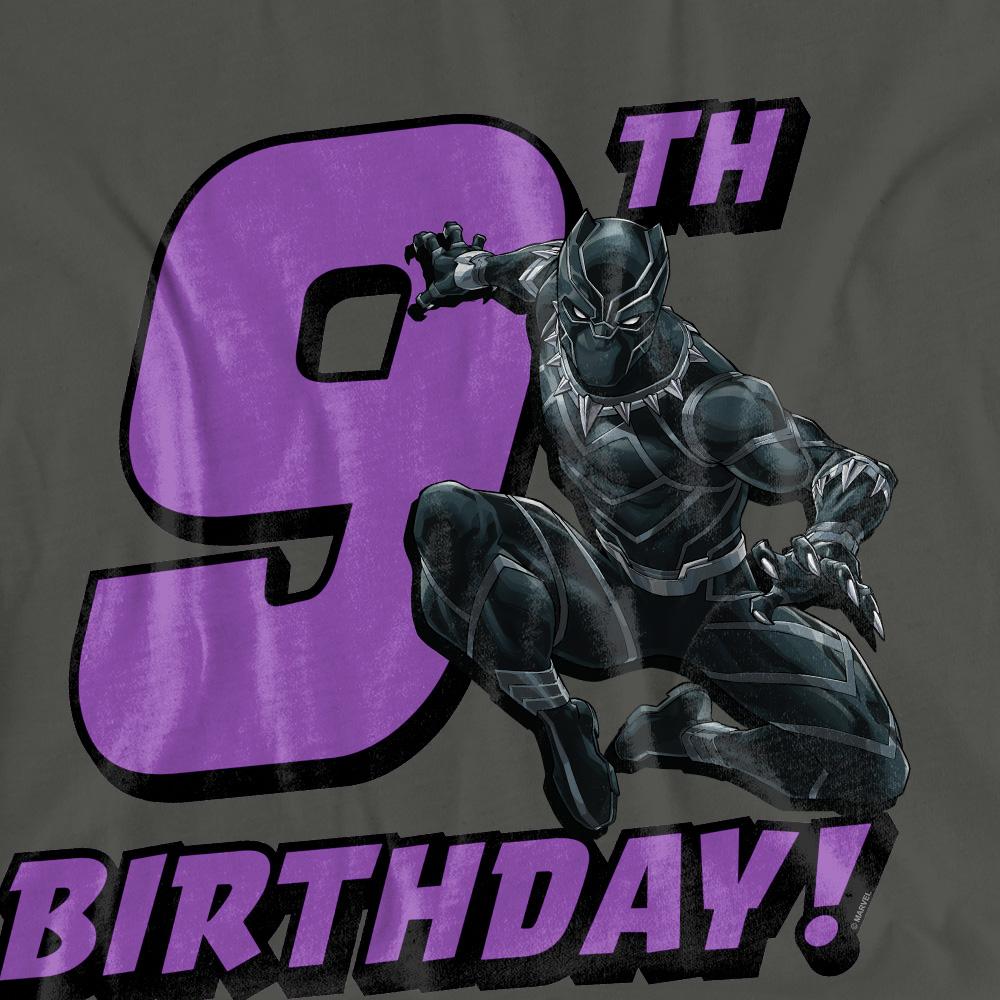 Charcoal - Pack Shot - Black Panther: Wakanda Forever Womens-Ladies 9th Birthday T-Shirt