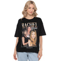 Black - Side - Friends Womens-Ladies 90s Style Rachel Montage T-Shirt