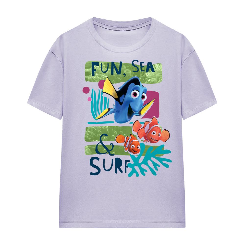 Lavender - Side - Finding Nemo Womens-Ladies Fun, Sea, Surf T-Shirt