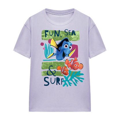 Lavender - Side - Finding Nemo Womens-Ladies Fun, Sea, Surf T-Shirt