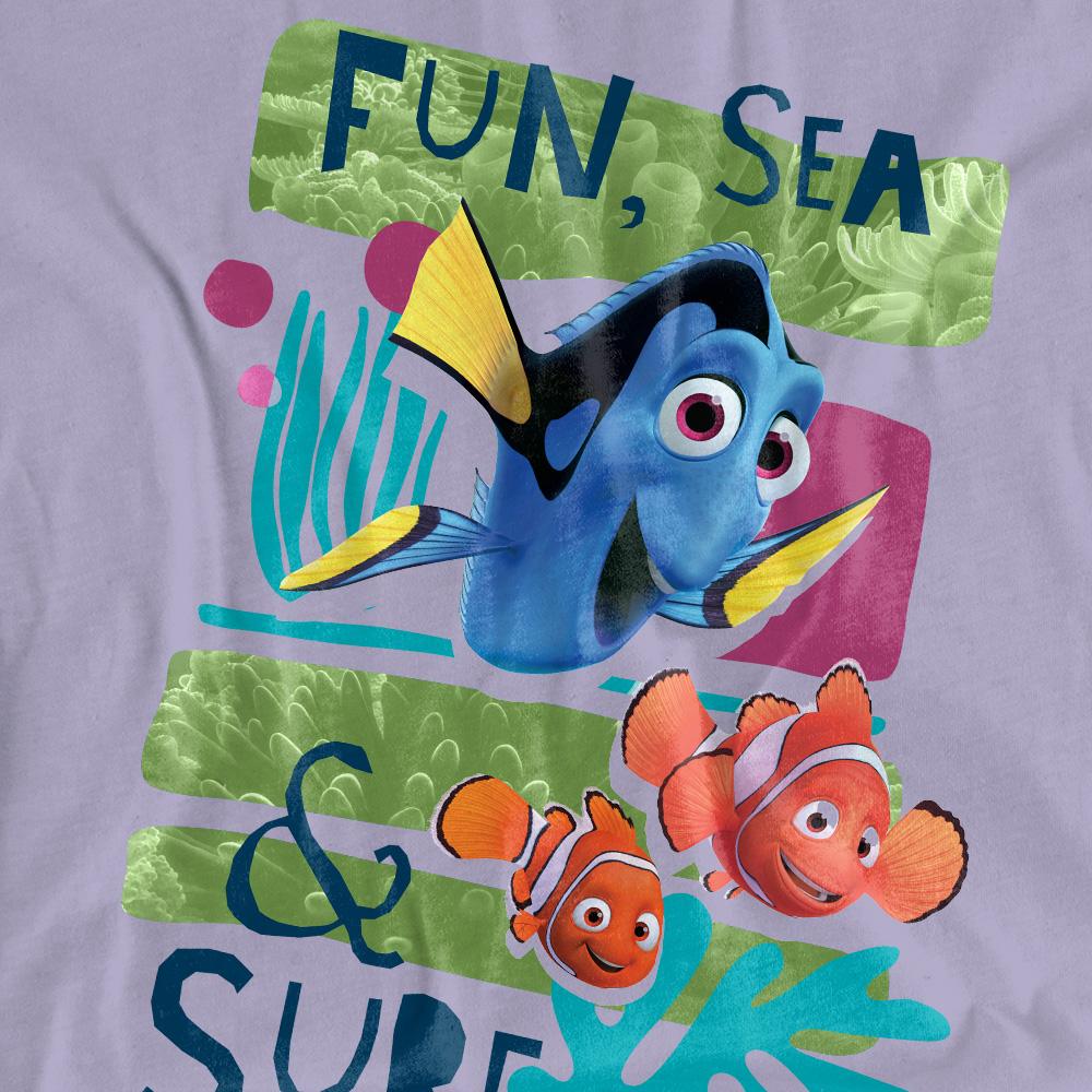 Lavender - Pack Shot - Finding Nemo Womens-Ladies Fun, Sea, Surf T-Shirt