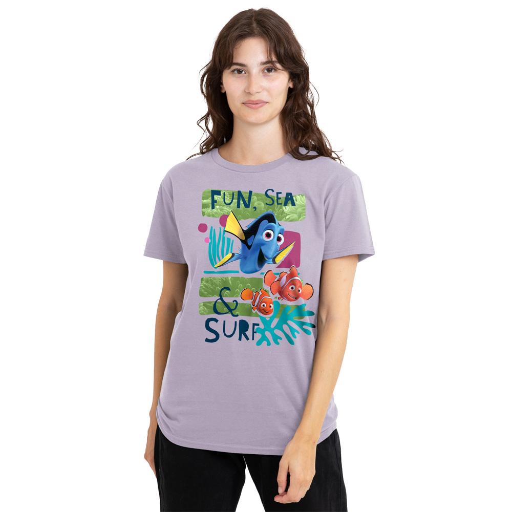 Lavender - Front - Finding Nemo Womens-Ladies Fun, Sea, Surf T-Shirt