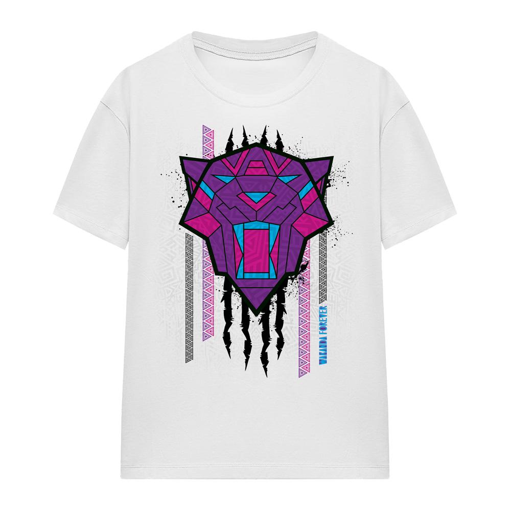 White - Side - Black Panther: Wakanda Forever Womens-Ladies Head Slash T-Shirt