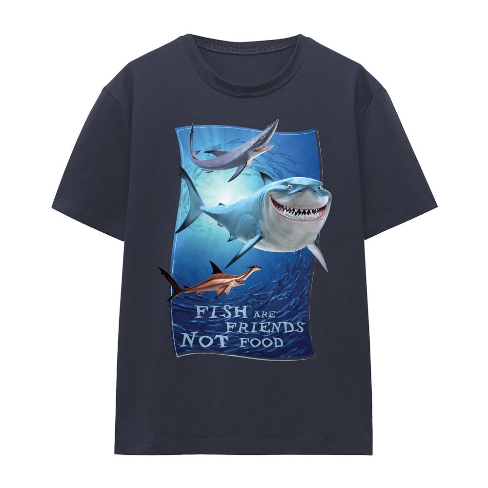 Deep Navy - Side - Finding Nemo Womens-Ladies Fish Are Friends T-Shirt