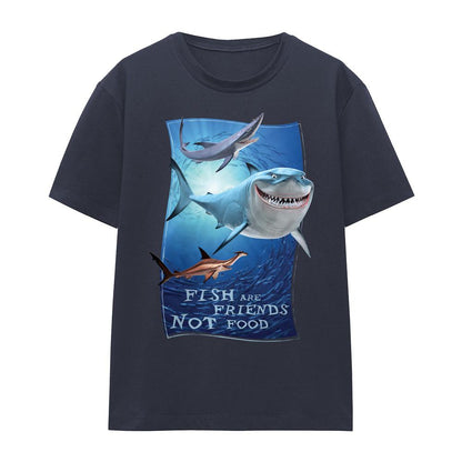 Deep Navy - Side - Finding Nemo Womens-Ladies Fish Are Friends T-Shirt