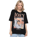 Black - Side - Friends Womens-Ladies 90s Style Joey Montage T-Shirt