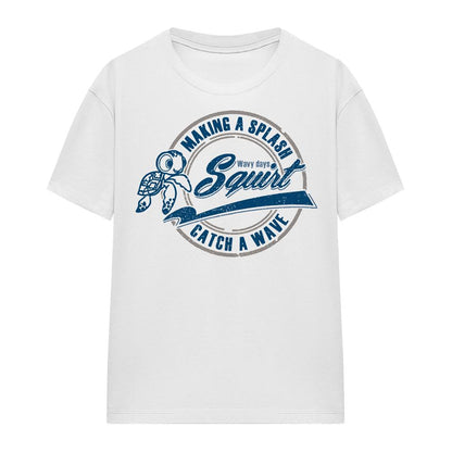 White - Side - Finding Nemo Womens-Ladies Catch A Wave Squirt T-Shirt