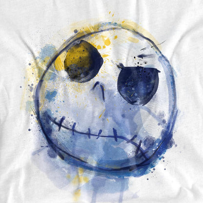 White - Side - The Nightmare Before Christmas Womens-Ladies Jack Skellington Painting T-Shirt