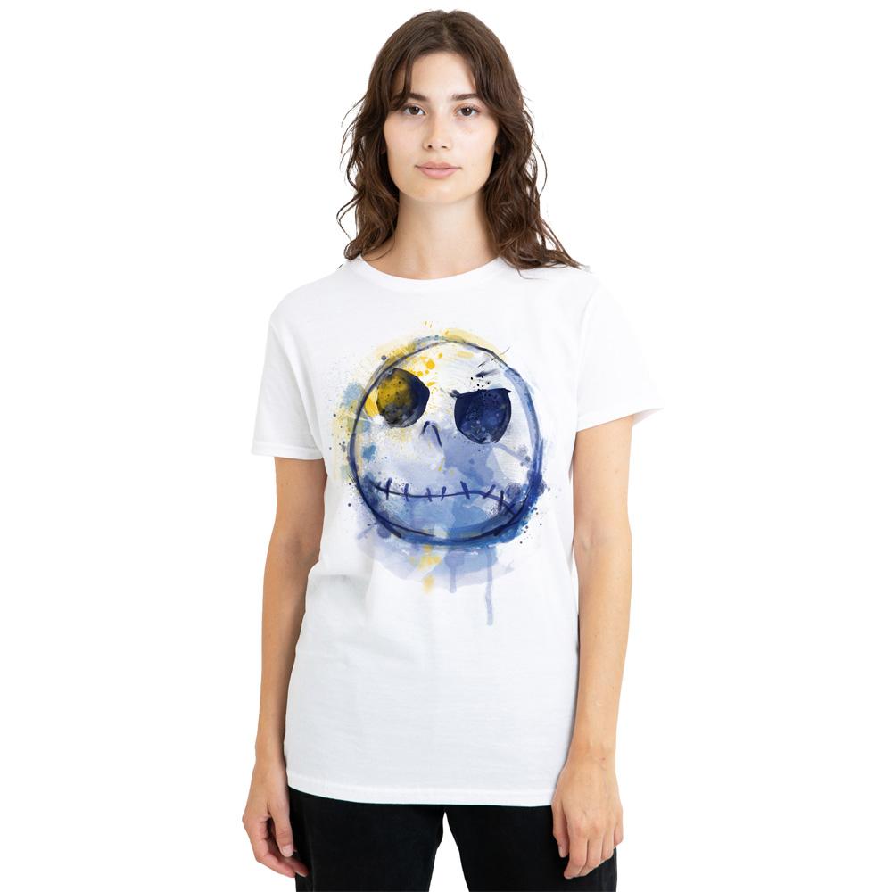 White - Lifestyle - The Nightmare Before Christmas Womens-Ladies Jack Skellington Painting T-Shirt
