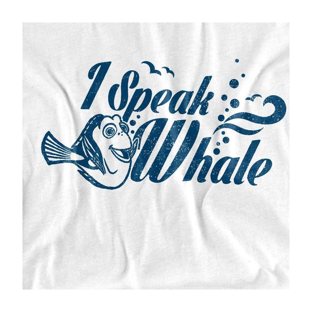 White - Side - Finding Nemo Womens-Ladies I Speak Whale Dory T-Shirt