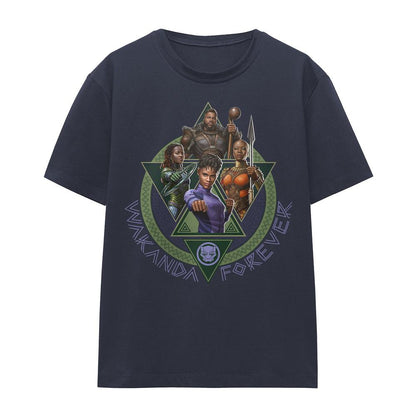 Deep Navy - Side - Black Panther: Wakanda Forever Womens-Ladies T-Shirt
