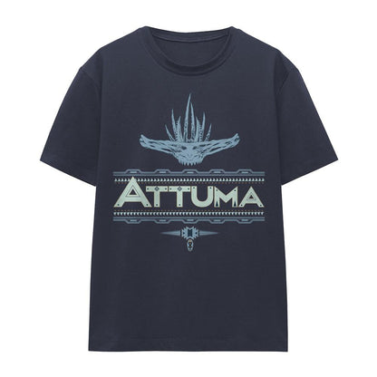 Deep Navy - Side - Black Panther: Wakanda Forever Womens-Ladies Attuma T-Shirt