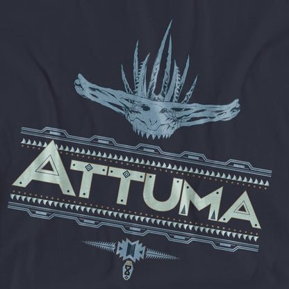 Deep Navy - Pack Shot - Black Panther: Wakanda Forever Womens-Ladies Attuma T-Shirt
