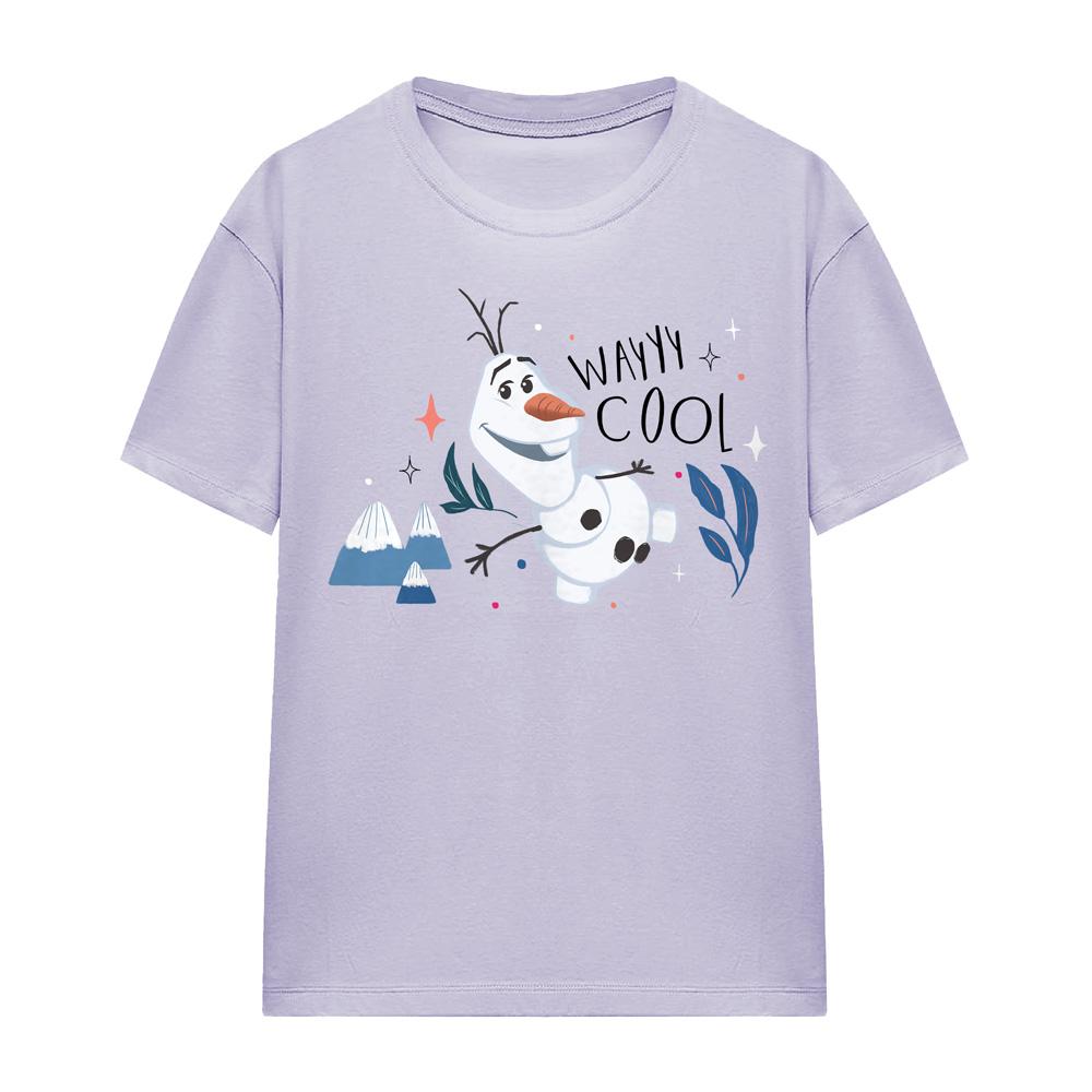 Lavender - Front - Frozen Womens-Ladies Wayyy Cool T-Shirt