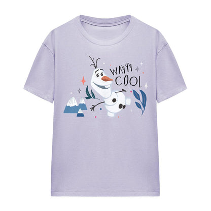 Lavender - Front - Frozen Womens-Ladies Wayyy Cool T-Shirt