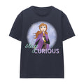 Deep Navy - Front - Frozen Womens-Ladies Anna T-Shirt